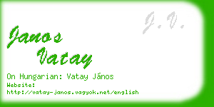 janos vatay business card